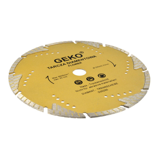 Алмазний диск 230 мм "квітка" GEKO (25/40)