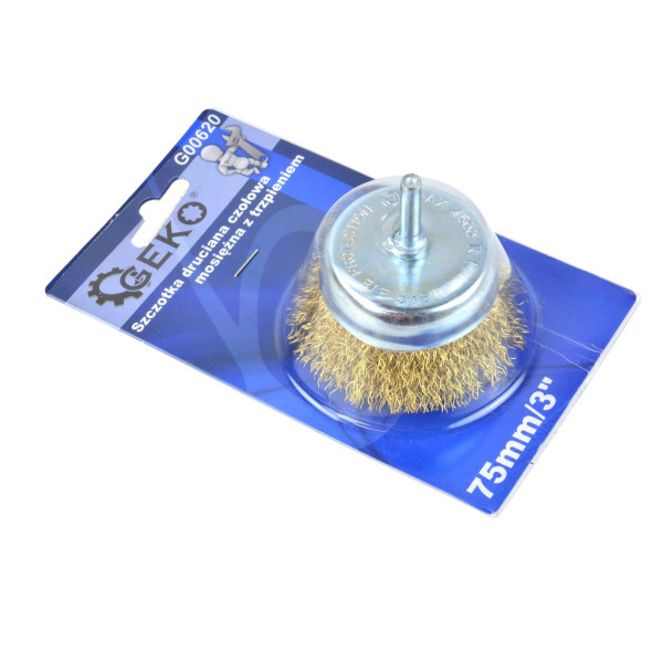 Латунна дротяна передня щітка 75 мм/3 дюйми зі штифтом (10/120)