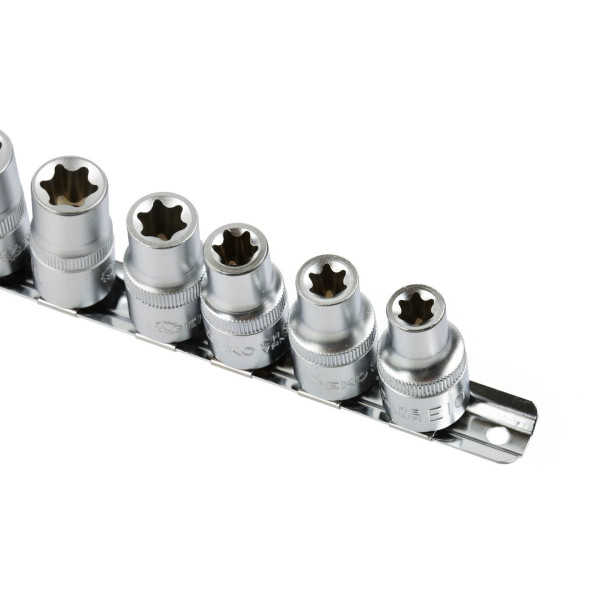 Набір із 10 головок Torx E10-24,1/2" на планці GEKO (20)