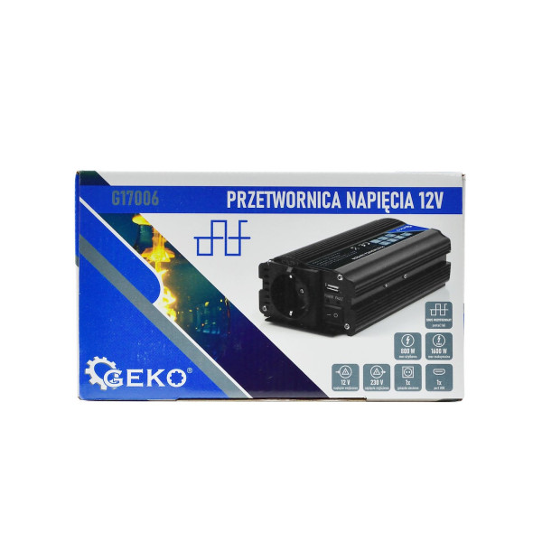 Перетворювач напруги 12В/230В 800/1600Вт (16)