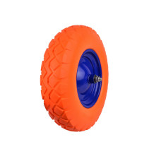 Колесо для тачки 4.00-8 повне PU помаранчеве/(5)