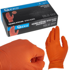 Рукавички нітрилові SOLID GRIP 50 шт. розмір XL помаранчеві (10)