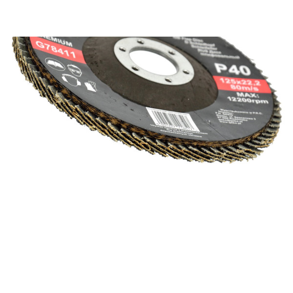 Пелюстковий шліфувальний диск "СИЛІКОН" 125 мм P40 GEKO PREMIUM (10/200)